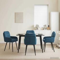 vidaXL Scaune de dining 4 pcs Catifea albastru 59 x 59, 5 x 90 cm GartenMobel Dekor (3428244)