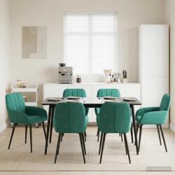 vidaXL Scaune de dining 6 pcs Catifea Turcoaz 57 x 50 x 85 cm GartenMobel Dekor (3428183)