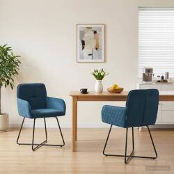 vidaXL Scaune de dining 2 pcs Catifea albastru 59 x 56, 5 x 86 cm GartenMobel Dekor (42034300)