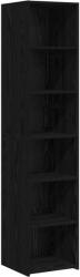 vidaXL Bufet Stejar Negru 40 x 41 x 185 cm Lemn prelucrat GartenMobel Dekor (3446623) Comoda