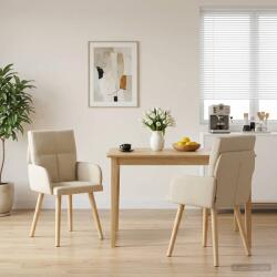 vidaXL Scaune de dining 2 pcs Tesatura Crem 60 x 56 x 96 cm GartenMobel Dekor (42034364)