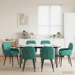 vidaXL Scaune de dining 6 pcs Catifea Turcoaz 59 x 59, 5 x 90 cm GartenMobel Dekor (3428255)