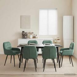 vidaXL Scaune de dining 6 pcs Catifea Verde Marii 59 x 59, 5 x 90 cm GartenMobel Dekor (3428256)