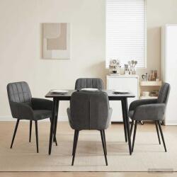 vidaXL Scaune de dining 4 pcs Catifea Gri închis 57 x 50 x 85 cm GartenMobel Dekor (3428166)