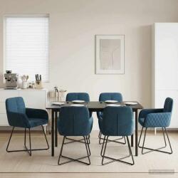 vidaXL Scaune de dining 6 pcs Catifea albastru 59 x 56, 5 x 86 cm GartenMobel Dekor (3428226)