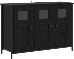 vidaXL Bufet Stejar Negru 100 x 35 x 70 cm Lemn prelucrat GartenMobel Dekor (8010906) Comoda