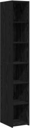 vidaXL Bufet Stejar Negru 30 x 41 x 185 cm Lemn prelucrat GartenMobel Dekor (8010945) Comoda