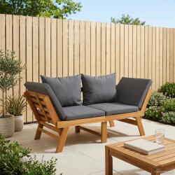 vidaXL Banca de gradina 3-în-1 cu perne Lemn Solid de Acacia natural GartenMobel Dekor (42027060)