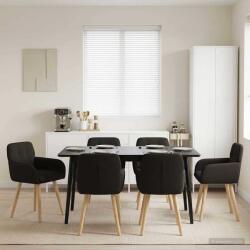 vidaXL Scaune de dining 6 pcs Bouclé Negru 59 x 57 x 85 cm GartenMobel Dekor (3428281)