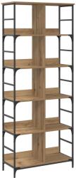 vidaXL Raft pentru carti 4 niveluri 78, 5 x 33 x 188, 5 cm metal PB GartenMobel Dekor (8010896) Biblioteca