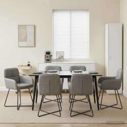 vidaXL Scaune de dining 6 pcs Catifea Gri deschis 59 x 56, 5 x 86 cm GartenMobel Dekor (3428219)