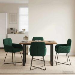 vidaXL Scaune de dining 4 pcs Catifea Verde închis 59 x 56, 5 x 86 cm GartenMobel Dekor (3428211)