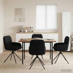 vidaXL Scaune de dining rotative 4 pcs Piele artificiala Negru GartenMobel Dekor (3428257)