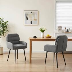 vidaXL Scaune de dining 2 pcs Catifea Gri închis 59 x 59, 5 x 90 cm GartenMobel Dekor (42034308)