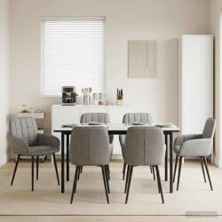 vidaXL Scaune de dining 6 pcs Catifea Gri deschis 57 x 50 x 85 cm GartenMobel Dekor (3428175)