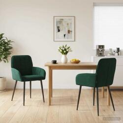 vidaXL Scaune de dining 2 pcs Catifea Verde închis 57 x 50 x 85 cm GartenMobel Dekor (42034273)
