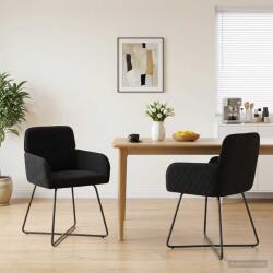 vidaXL Scaune de dining 2 pcs Catifea Negru 59 x 56, 5 x 86 cm GartenMobel Dekor (42034298)