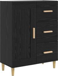 vidaXL Bufet Stejar Negru 69, 5 x 34 x 90 cm Lemn prelucrat GartenMobel Dekor (8009843) Comoda