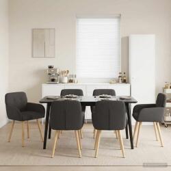 vidaXL Scaune de dining 6 pcs Bouclé Gri închis 59 x 57 x 85 cm GartenMobel Dekor (3428280)