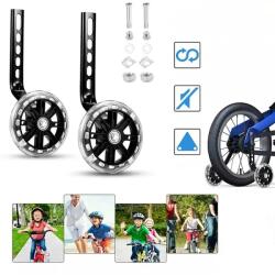 Procart Roti ajutatoare pentru bicicleta, silicon, iluminare LED multicolor, set 2 bucati, reglabile 12-20 inch (SK-151)