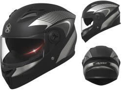 Fixato Casca Moto/Scuter FIXATO Phantom, Protectie UV, Viziera Dubla, Ventilatie buna si permeabilitate la aer, Marime universala 59-62 cm, Negru Argintiu (casca-003-negru-argintiu)