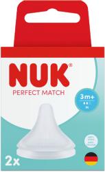 Nuk Tetina din silicon Perfect Match, flux M, 3 luni+, 2 bucati, Nuk