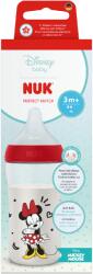 Nuk Biberon cu tetina din silicon Perfect Match, Minnie, flux M, 3+ luni, 260 ml, Nuk