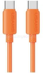 USAMS Xiaomi Redmi Note 17 / iPhone 14 Plus / iPhone 14 Pro Max U98 adatkábel Type-C - lightning, 100cm, NARANCSSÁRGA (SJ788USB03) (SJ788USB03)