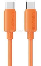 USAMS U98 adatkábel Type-C - Type-C, 100cm, NARANCSSÁRGA (SJ787USB03) (SJ787USB03)
