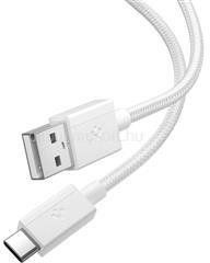 Spigen ESSENTIAL EB6015AC adatkábel USB - Type-C, 150cm, FEHÉR (ACA10413) (ACA10413)