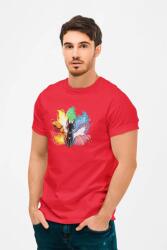 D&B Férfi/Unisex Póló MO00008 Fox Piros-Méret M (MO00008 Fox Red-SizeM)