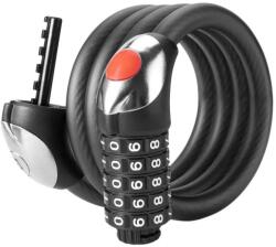 ROCKBROS RKS531 kerékpár zár - acél sodrony, 5-jegyű számkombináció + LED, 180 cm