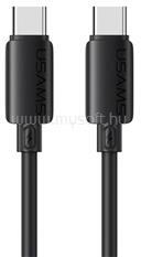 USAMS U98 adatkábel Type-C - Type-C, 100cm, FEKETE (SJ787USB01) (SJ787USB01)