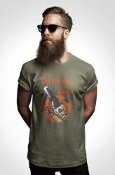 D&B Férfi/Unisex Póló ST00135 Beer Katonai zöld-Méret M (ST00135BeerMilitaryGreenM)
