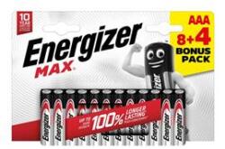 Energizer MAX tartós elem AAA, alkáli, 12db/csomag (ENERGIZER_E303340900) (ENERGIZER_E303340900)