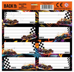DERFORM BackUp 8 db-os füzetcímke - Neon Race - kétféle (NNZB8A70) (NNZB8A70)