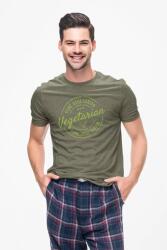 D&B Férfi/Unisex Póló ST00157 Vegetarian Katonai zöld-Méret M (ST00157VegetarianMilitaryM)