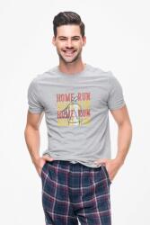 D&B Férfi/Unisex Póló ST00162 Home Run Szürke-Méret 2XL (ST00162HomeRunGray2XL)