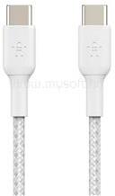 Belkin BOOSTCHARGE adatkábel Type-C - Type-C, 200cm, FEHÉR (CAB004BT2MWH) (CAB004BT2MWH)