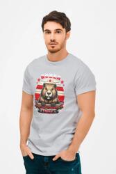 D&B Férfi/Unisex Póló ME00003 BoberKurwa Szürke-Méret M (ME00003BoberKurwaRsSportGreyM)