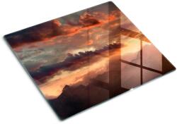 tulup Üveg vágódeszka fényképpel, Tulup, Sunset Mountain, Narancssárga, 60x52 cm, 010010520040000007659 (010010520040000007659)