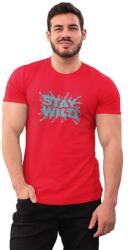 D&B Férfi/Unisex Póló ST00237 Stay Wild Piros-Méret 2XL (ST00237StayWildRed2XL)