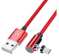 USAMS U54 adatkábel USB - microUSB mágneses csatlakozó, 100cm, PIROS (SJ446U_R) (SJ446U_R)