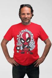D&B Férfi Unisex Póló PC00009 Deadpool Piros-Méret 2XL (PC00009DeadpoolRed2XL)