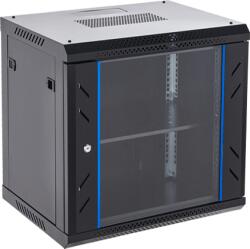 AsyTech Cabinet metalic-Rack 12U-Negru RAL 9004, Perete, 600x450x635mm - ASYTECH Networking ASY-12U-6045WL (ASY-12U-6045WL)