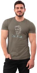D&B Férfi/Unisex Póló SC00001 Tesla Katonai zöld-Méret XL (SC00001TeslaMilitaryGreenSizeX)