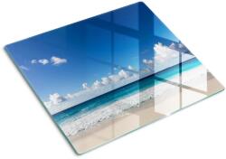 tulup Üveg vágódeszka fényképpel, Tulup, Seychelles Beach, Kék, 60x52 cm, 010010520040000007261 (010010520040000007261)