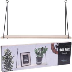  Függőpolc fa és fém 29 cm x 50 cm x 16 cm fekete és fás színekben