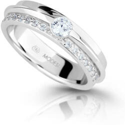Modesi Strălucitor inel de argint cu zircon M16020 60 mm