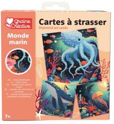 GRAINE CREATIVE GRAINE CREATIVE Cartonașe pentru pictură cu diamante Lumea marină (GCR750257)